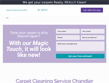 Tablet Screenshot of magictouchsteamclean.com